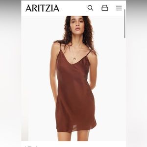 Aritzia Wilfred silk slip dress